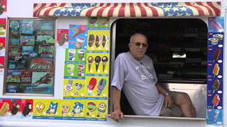 Allan Ganz, 78, has been selling sweet treats from an ice cream truck almost since World War II, for 68 years. He retired from his job with the postal service 13 years ago, devoting his life since then to the ice cream business.