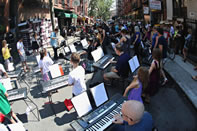 largest keyboard ensemble world record set in Greenwich Village, NY