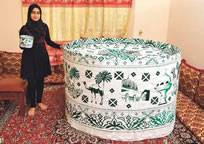 largest kummah world record set by Amani al Raisi from Oman