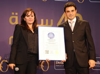On behalf of the World Record Academy, the world's largest certifying organization, the new record was verified & certified 'on-the-spot' by Ms Nadia Idlouali (left), a Casablanca-based attorney-at-law.