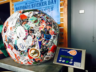  Saul the sticker ball broke the world record for biggest sticker ball at an official weigh-in at Wibby Brewing Co.