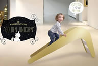Jupiduu, a German start-up, unveiled a 24-carat gold leaf slide called the "Golden Unicorn" that can be yours for more than $12,500. At about 57 inches long, that's nearly $220 per inch.