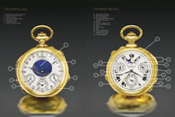  The world's most complicated watch, a 1933 timepiece made by luxury watchmaker Patek Phillipe was sold for an astounding $24.4 million USD at a Sotheby's auction in Switzerland. Commissioned in 1925 by prominent New York banker Henry Graves, the watch, which cost $15,000 USD, took three years of research and five years of painstaking effort to build. 