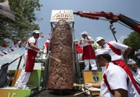 world's largest doner kebab in Ankara Turkey