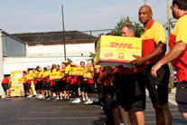 largest pizza delivery world record set by Pizzas 4 Patriots and DHL