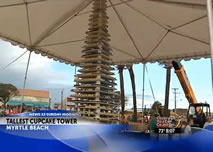 tallest cupcake tower world record set by  the City of Myrtle Beach