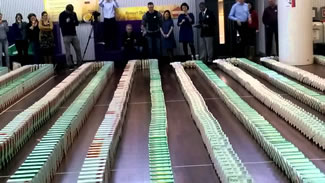  Kellogg's UK has set a new World Record – a domino-style topple of almost 2,700 packets of breakfast cereal.