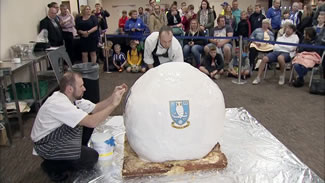  The record-breaking cake was unveiled in the club's 1867 Lounge during the Owls in the Park event. It used a impressive 278kg of flour, 277kg of butter, 277kg of sugar and 4,443 eggs.