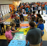 world's largest monopoly board game at Lynn Camp High School
