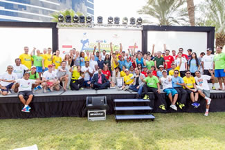 The record for Most Players In A Tennis Exhibition Match was set during the inaugural ADIB 24-Hour Tennis Marathon which concluded at the Grand Hyatt's Tennis Courts. 