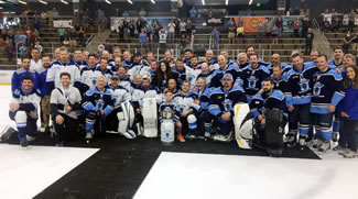 The new world record for the longest hockey game was set when when the official time clock mounted in the stands overlooking center ice hit 10 days, 10 hours, 3 minutes and 21 seconds. The 11 Day Power Play raised more than one million dollars for cancer research.