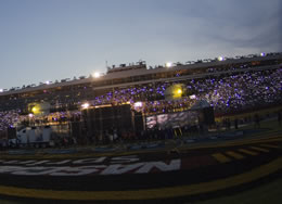 most flshlights lit simultaneously NASCAR fans
