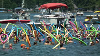 most people floating on noodles Lake Lotawana
