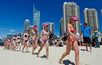 longest bikini parade Gold Coast Australia