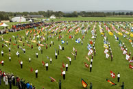 most people waving historical banners