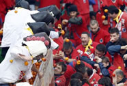 largest orange fight Ivrea Italy