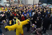 most people wearing animal noses at Gilda's Laugh Fest