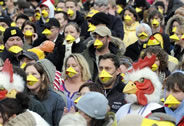 most people wearing animal noses Gilda's Laugh Fest 
