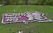 largest human London 2012 Logo in Chamberley