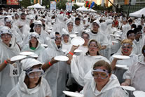 largest shaving cream pie fight Dallas