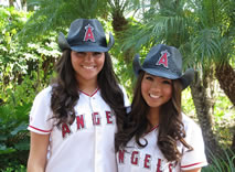 most people wearing cowboy hats Angels fans