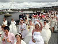 most people in wedding dresses world record set in Derry
