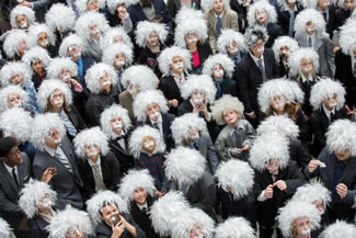 A group of 404 people dressed as Albert Einstein walked down the streets of Canada to set a World Record for "largest gathering of people dressed as Albert Einstein" and kick off the 2017 Next Einstein competition.