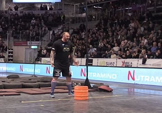  Icelandic strongman Hafthor Bjornsson, who plays Gregor 'The Mountain' Clegane in the acclaimed drama Game of Thrones, broke his own record for a keg throw at a World's Strongest Man Qualifying tour event.