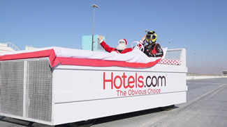  Race car driver Tom Onslow-Cole drove the motorized mattress 83.8 miles per hour on a track at the Emirates Motor Sports Complex in Umm Al Quwain, United Arab Emirates, to claim the World Record.