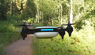 Teal is the world's fastest production drone since it has a speed of up to 112 km/h. It has hit a speed of around 85 mph in testing. Weighing just 730 gram, this smart craft takes off at 70 mph. Teal can also record 4K video, live stream at 720p and take 13MP photos.