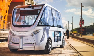 The two electric vehicles, fitted with high-tech equipment including laser sensors, stereo vision and GPS, can ferry around 15 passengers at a top speed of 20 kilometres an hour (12 mph). Manufactured by the French firm Navya and costing €200,000 ($225,000) apiece, a prototype was tested in 2013.