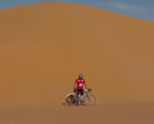 fastest crossing of the Sahara Desert by bicycle: Reza Pakravan