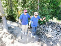 Esther and Martin Kafer climbing the Mt Kilimanjaro