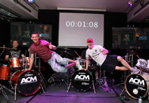 longest marathon drumming by a team world record set by the Academy of Contemporary Music in Guildford