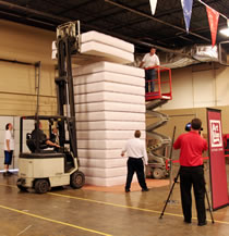 tallest stack of mattresses by Art Van Furniture