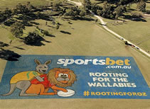 largest painted sign on the ground world record set in Melbourne