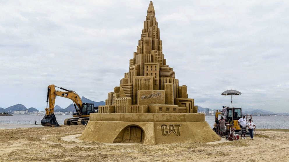 Tall sand castle