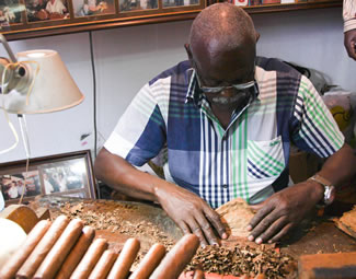  Record-setting Cuban cigar roller Jose Castelar has broken his own world record, rolling a cigar that measures nearly 100 metres.