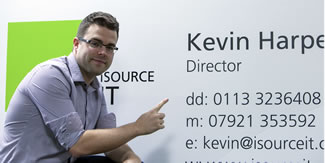 Kevin Harper from isourceIT was expecting the delivery of his regular sized business cards; instead he got the world's biggest. 