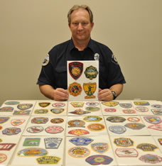 largest collection of fire patches Bob Brooks