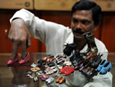 largest collection of miniature shoes K.B. Shivashankar