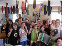 largest collection of umbrella covers at The Umbrella Cover Museum in Peaks Island, Maine