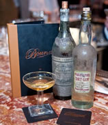 A martini containing gin and bitters from 1900, thought to be the oldest ever created, has been crafted in Las Vegas by famed bartender Salvatore Calabrese. The World's Oldest Martini was comprised of Park & Tilford unfiltered New York gin circa 1900 and Noilly Prat vermouth circa 1890, equating to 240 years of history. The martini was presented in an equally beautiful Baccarat crystal coupe glass.