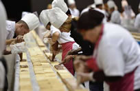 longest milefeuille cake world record set in Geneva