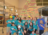 largest can pyramid world record set by Cranford Teen Advisory Board