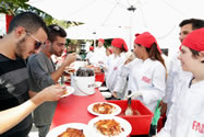  during a welcome back to school happening at the collage of management, Rishon Lezion, Procter & Gamble served 4,000 lasagna meals to students; at the same time they places 24 wirpul dishwashers, and together with fairy's capsula they washed one thousand and thirty five pyrex dishes with no pre-wash, breaking the world record for the largest lasagna meal washed in dishwashers, according to the World Record Academy