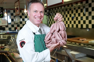  Kevin Turner, from Aldershot, Hampshire, created the &pound;37 sausage, which includes Mangalitsa pork, truffles, Stilton cheese, powdered cep mushrooms and vintage 1947 port, to mark British Sausage Week from November 2-8.