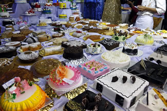  As a part of the Christmas celebration, Culinary Academy of India exhibited a total of 506 diffrent cakes and gateaux products. The students said they planned for one month with faculty coordinator for this record.