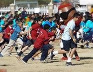 The Arizona Super Bowl Host Committee, Playworks , employee - volunteers from UnitedHealthcare and fourth - and fifth - grade students from 17 local elementary schools set the World Record for the W orld's Largest Game of Red Light, Green Light .