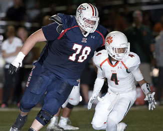 Meet John Krahn, the Martin Luther King High School linebacker who stands 213 centimetres high and weighs almost 200 kilograms, making him arguably the biggest football player in the history of the game and certainly the largest currently playing. 